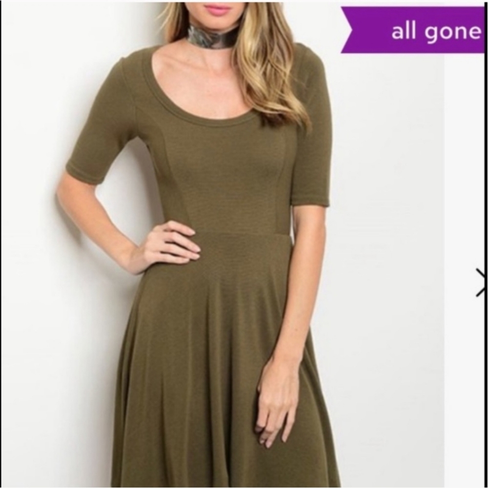 Olive green gorgeous dress  NO LONGER MADE OR SOLD